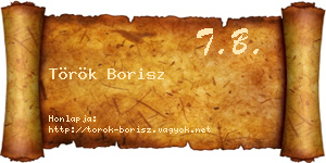 Török Borisz névjegykártya